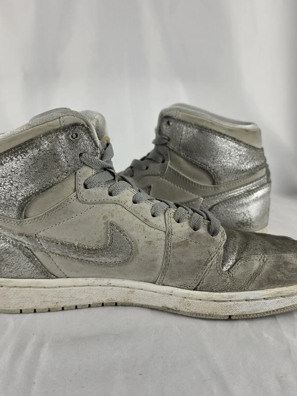 BEATERS 2009 Air Jordan 1 Retro “25th Silver Anniversary” Mens Size 9.5